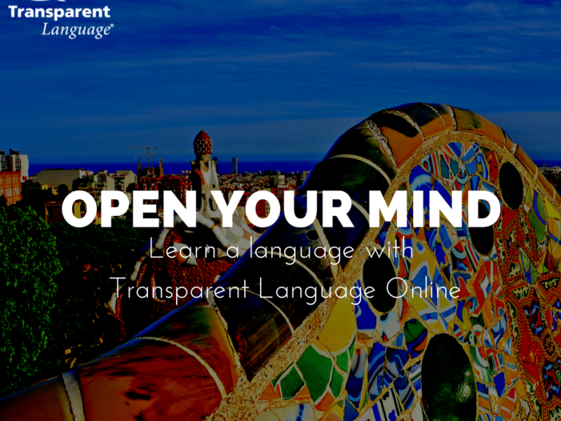 Tekst: Open Your mind - learn a language with Transparent Language Online